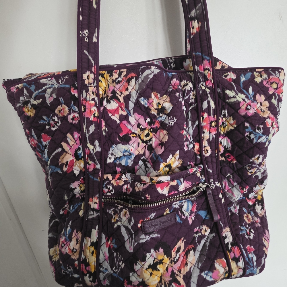 Vera Bradley Floral Quilted Tote Bag - Purple Multi